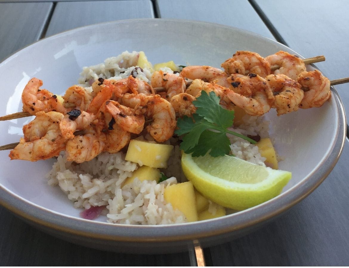 Healthy diet king prawn snack