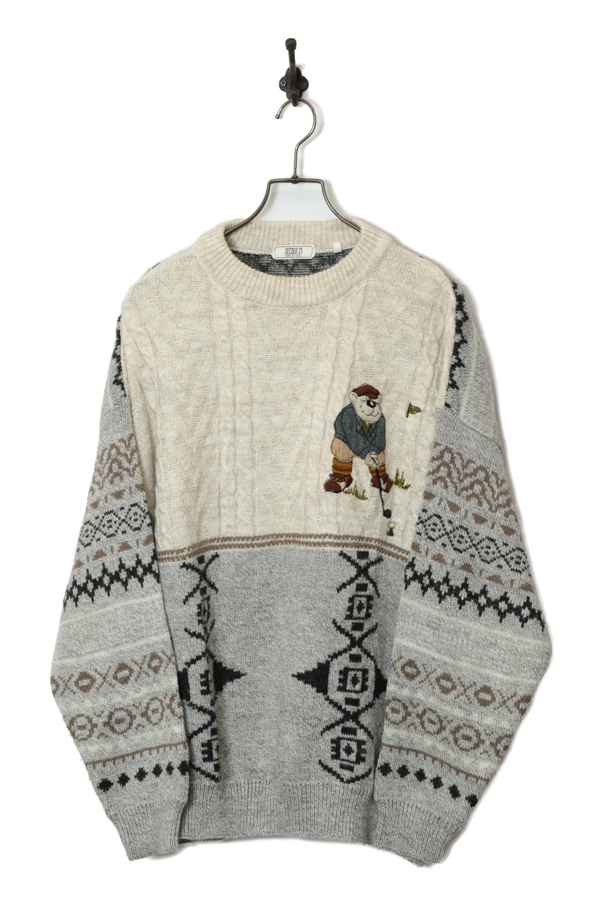 VINTAGE KNITTED SWEATER/L