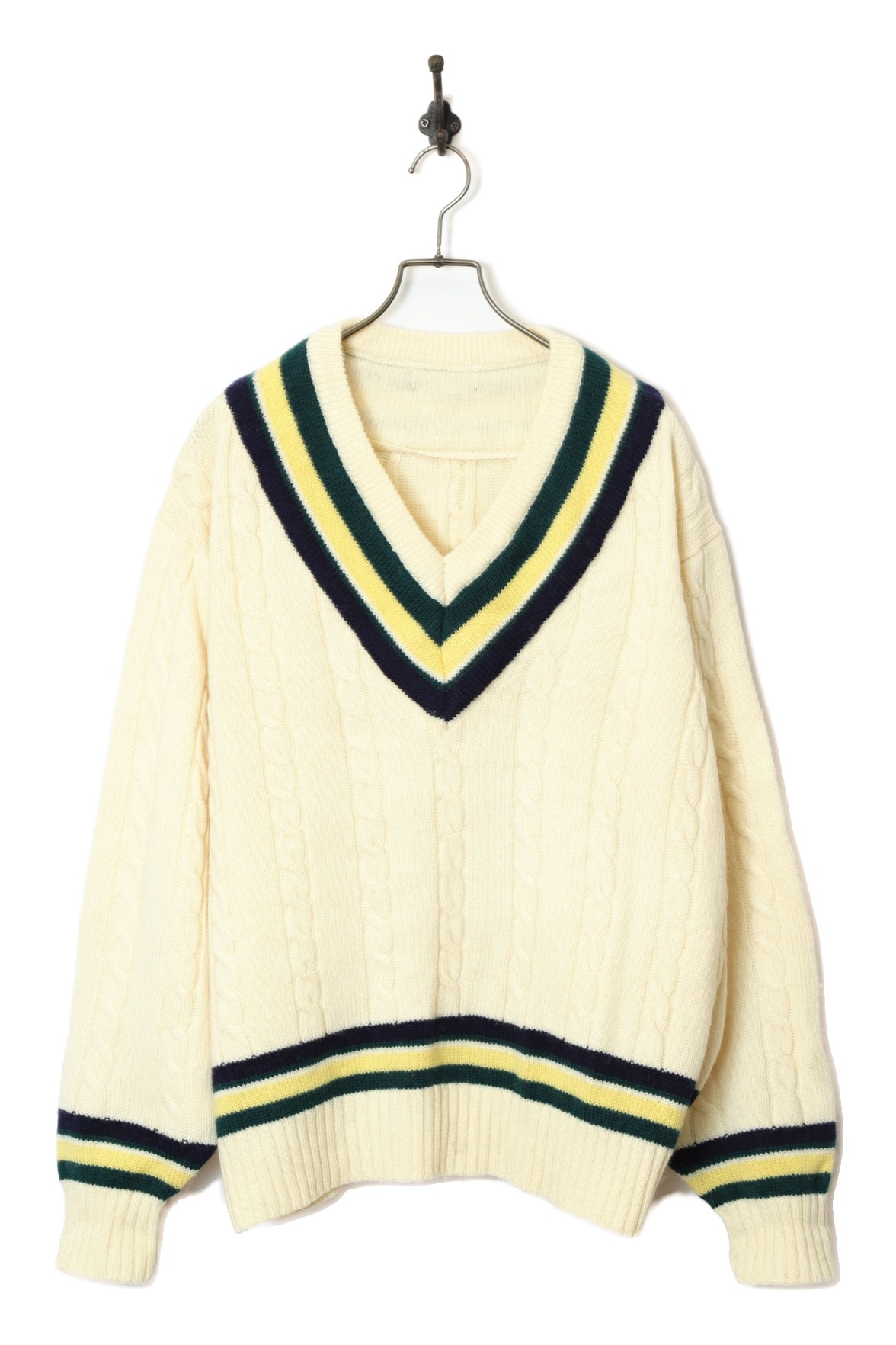 VINTAGE CABLE KNIT SWEATER/XL