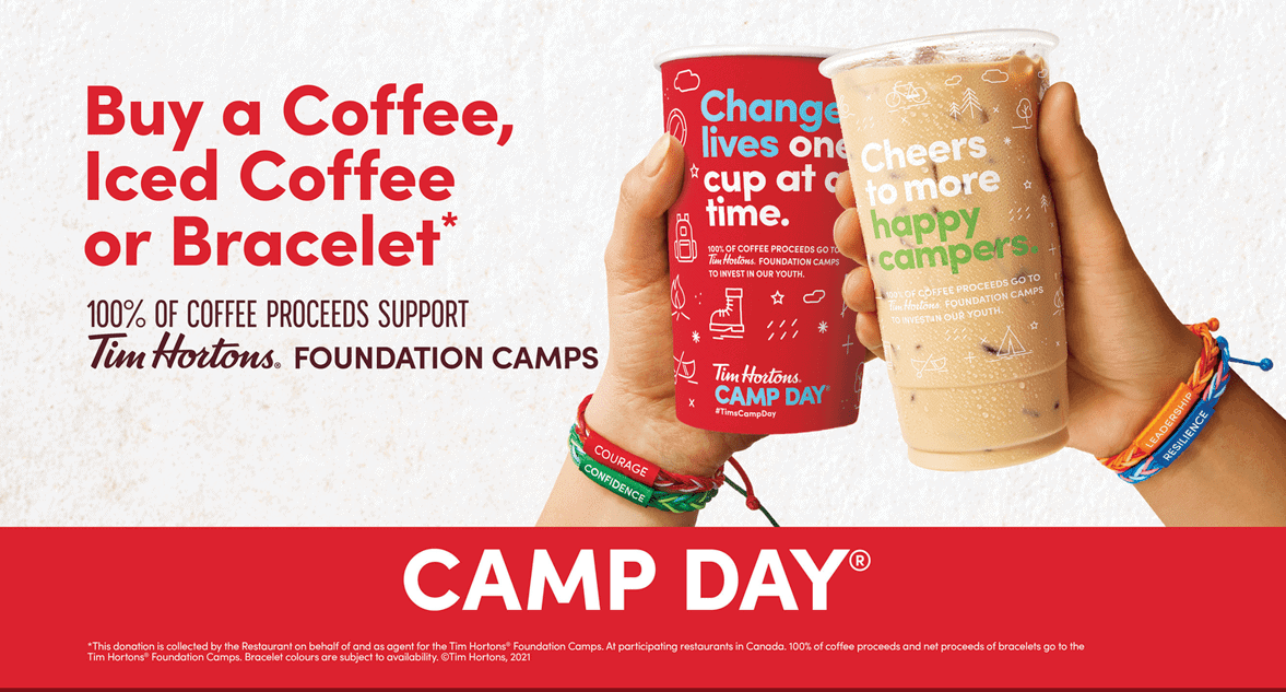 Today is Tim Hortons® Camp Day!