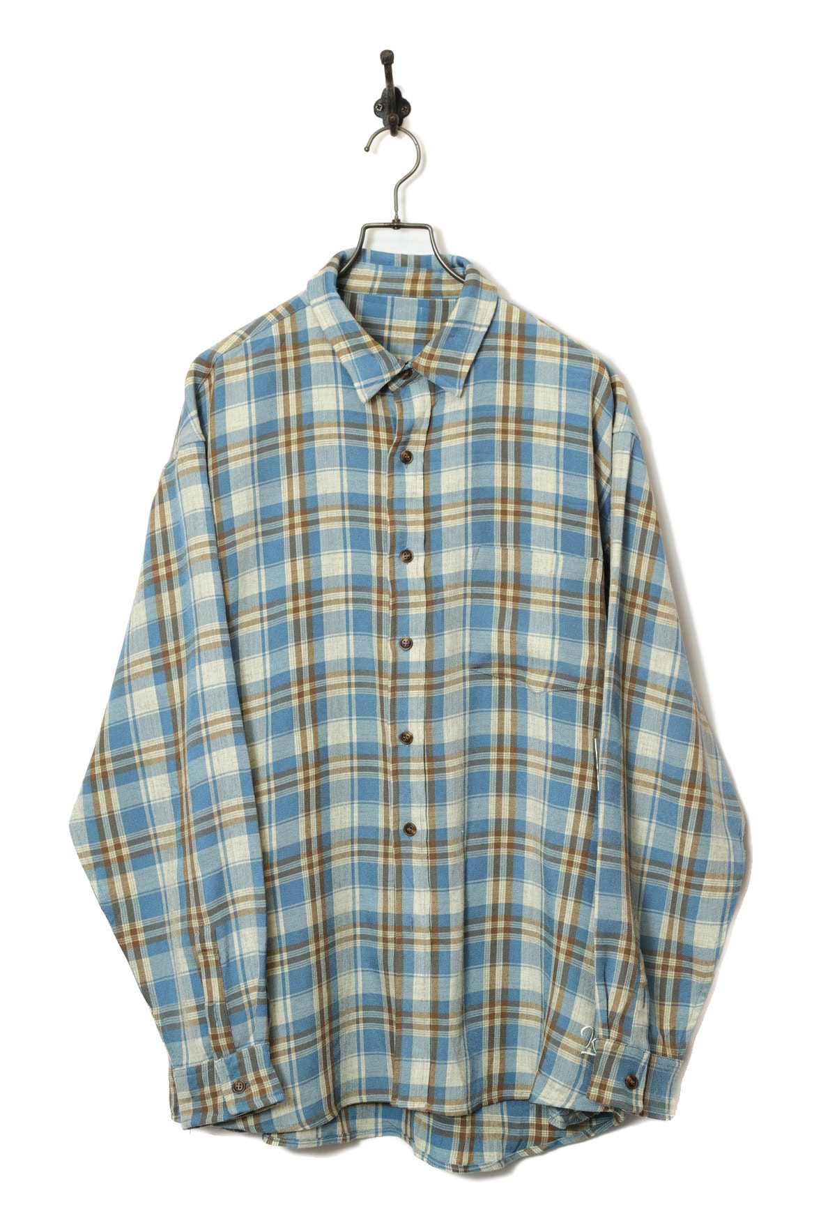 USED WOOLY CHECK SHIRT/L