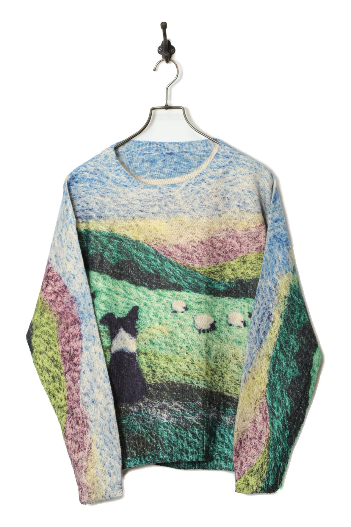 VINTAGE PRINTED KNITTED SWEATER/L