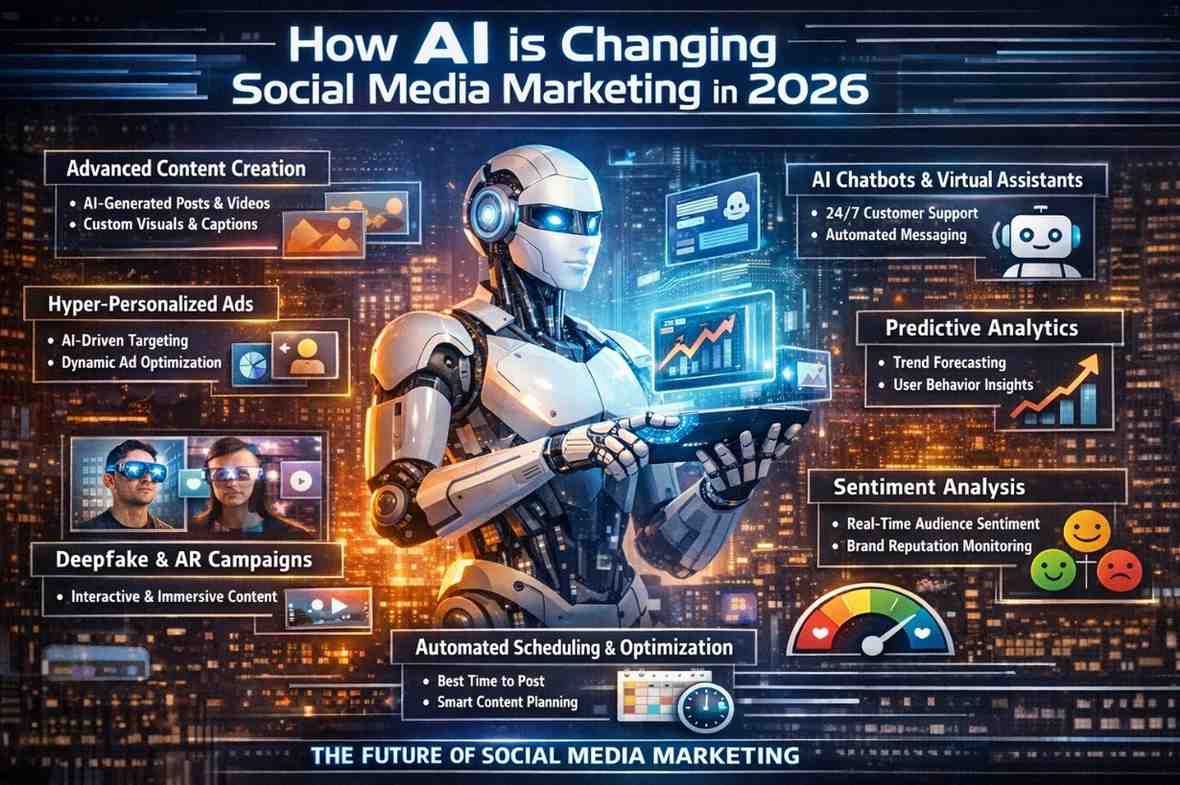 AI tools automating social media marketing strategies and content creation in 2026
