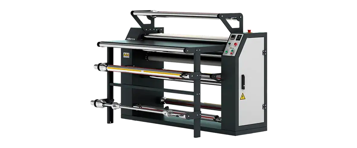 Calandra industrial Diferro serie DL para sublimación textil de alta producción