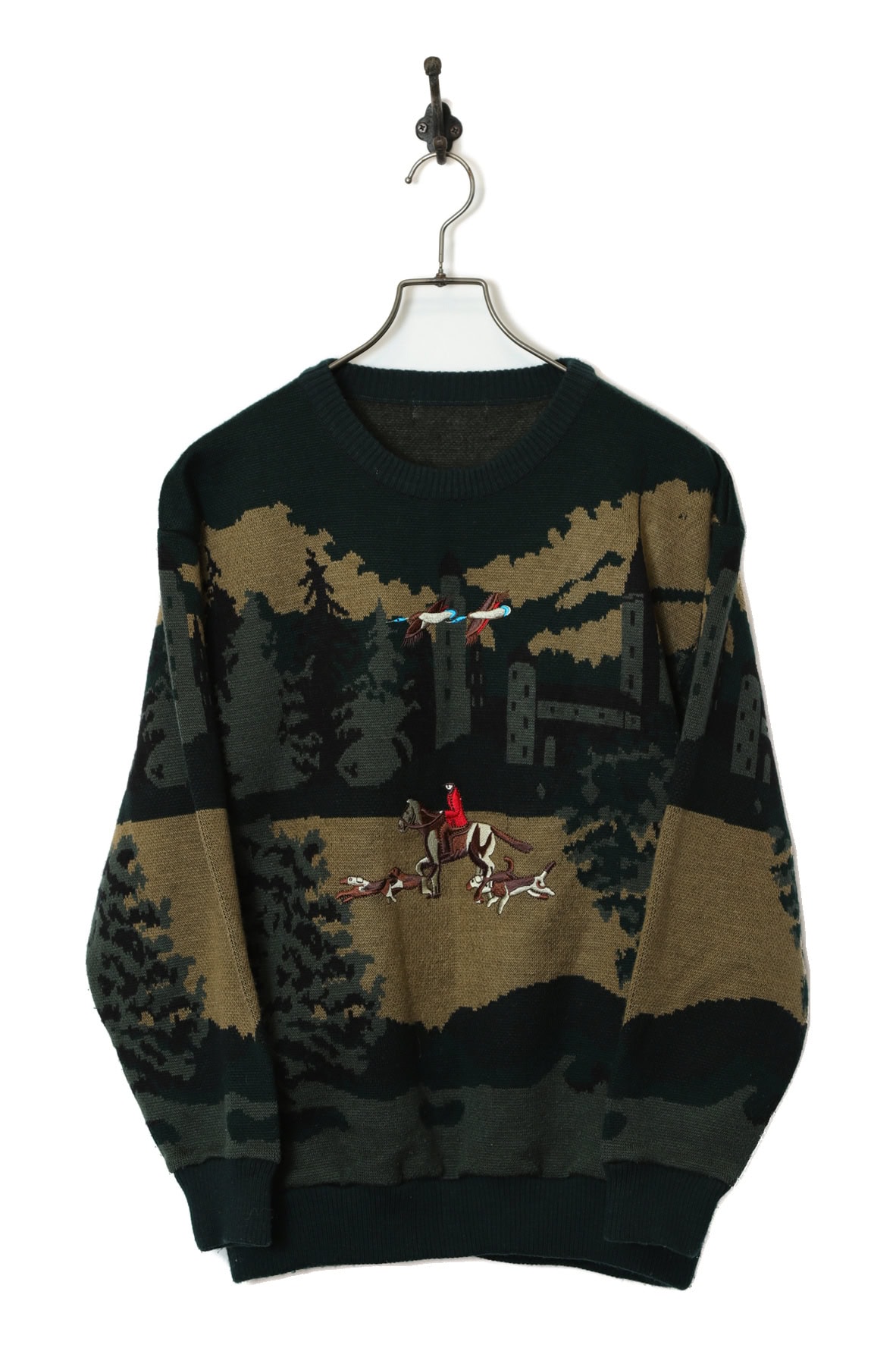 VINTAGE PRINTED KNITTED SWEATER/L