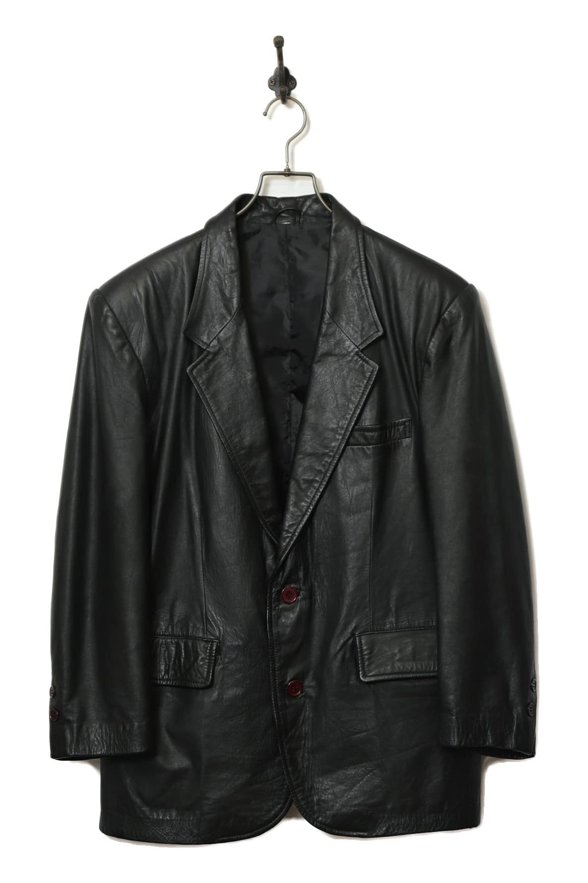 VINTAGE LEATHER TAILORED JACKET/L
