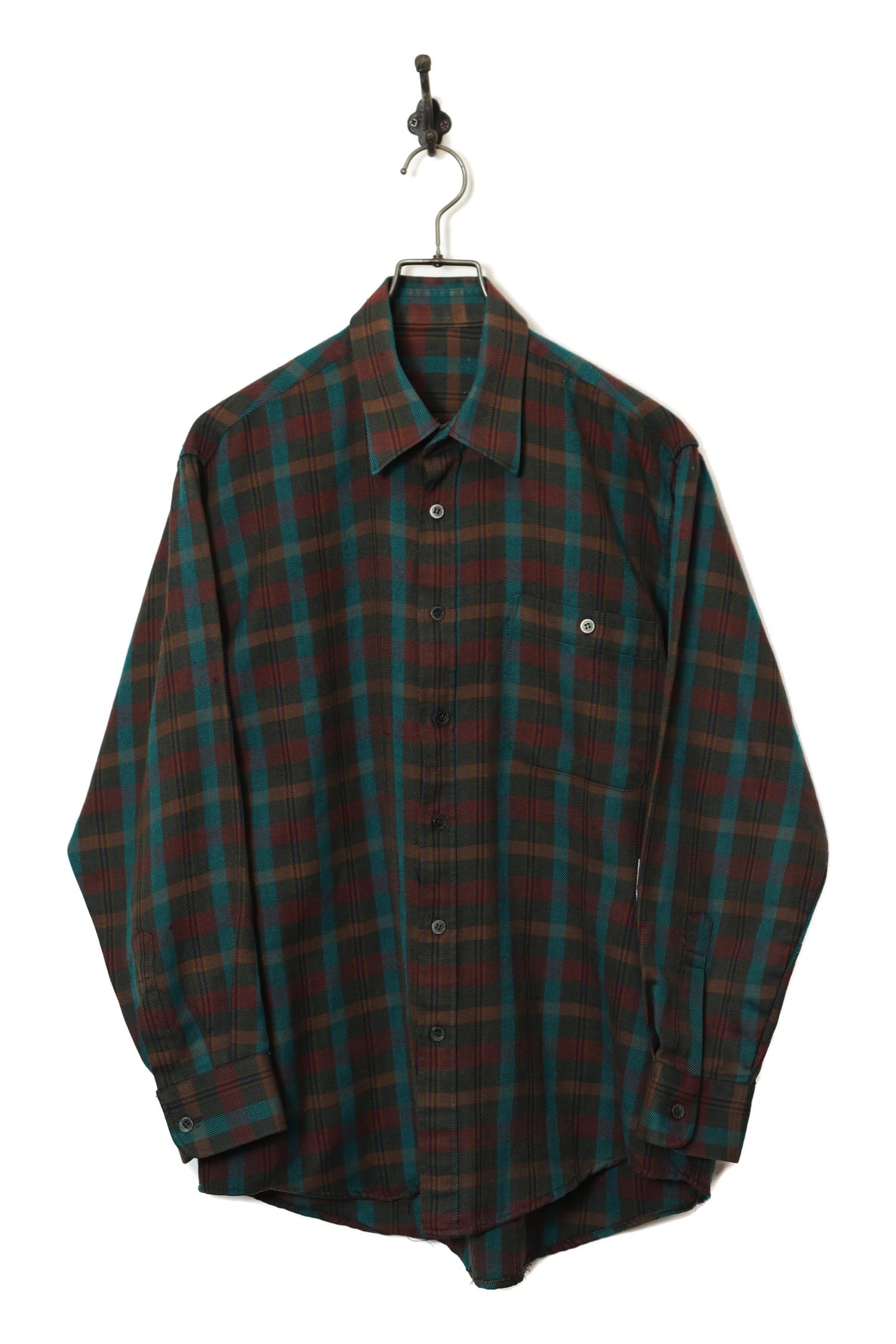VINTAGE WOOLY CHECK SHIRT/M