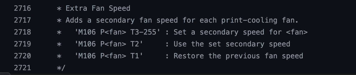 marlin extra fan speed description