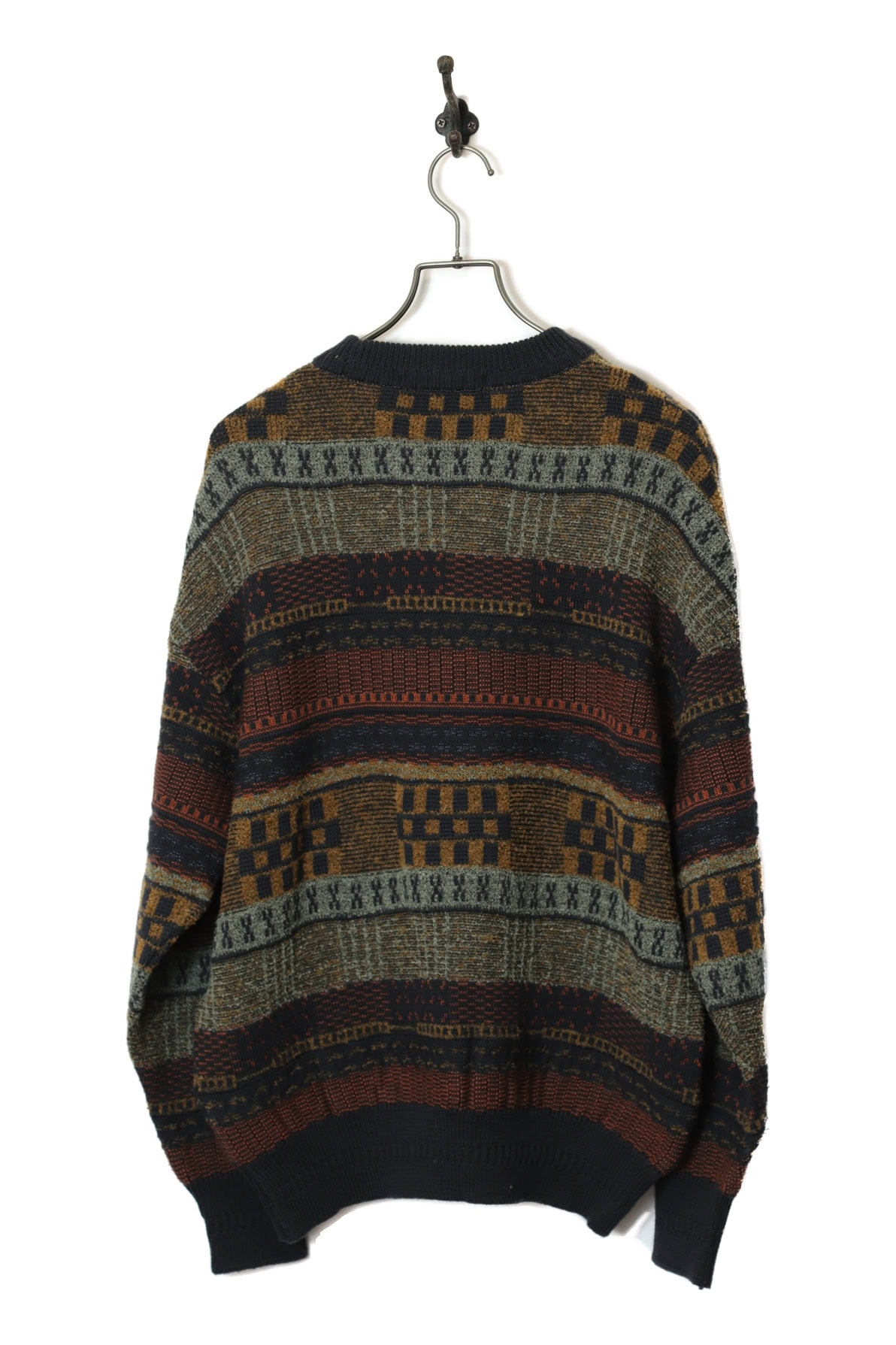 VINTAGE JAQUARD KNITTED SWEATER/L - 画像 (6)