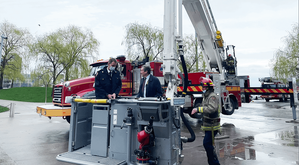 Toronto’s new fire truck has North America’s highest reaching platform
