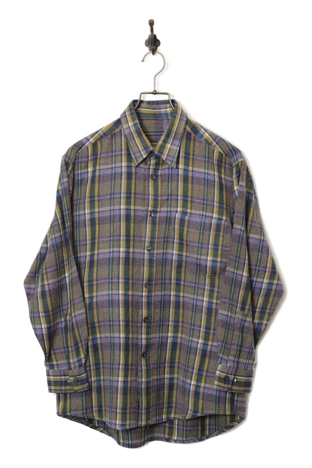 VINTAGE WOOLY CHECK SHIRT/M