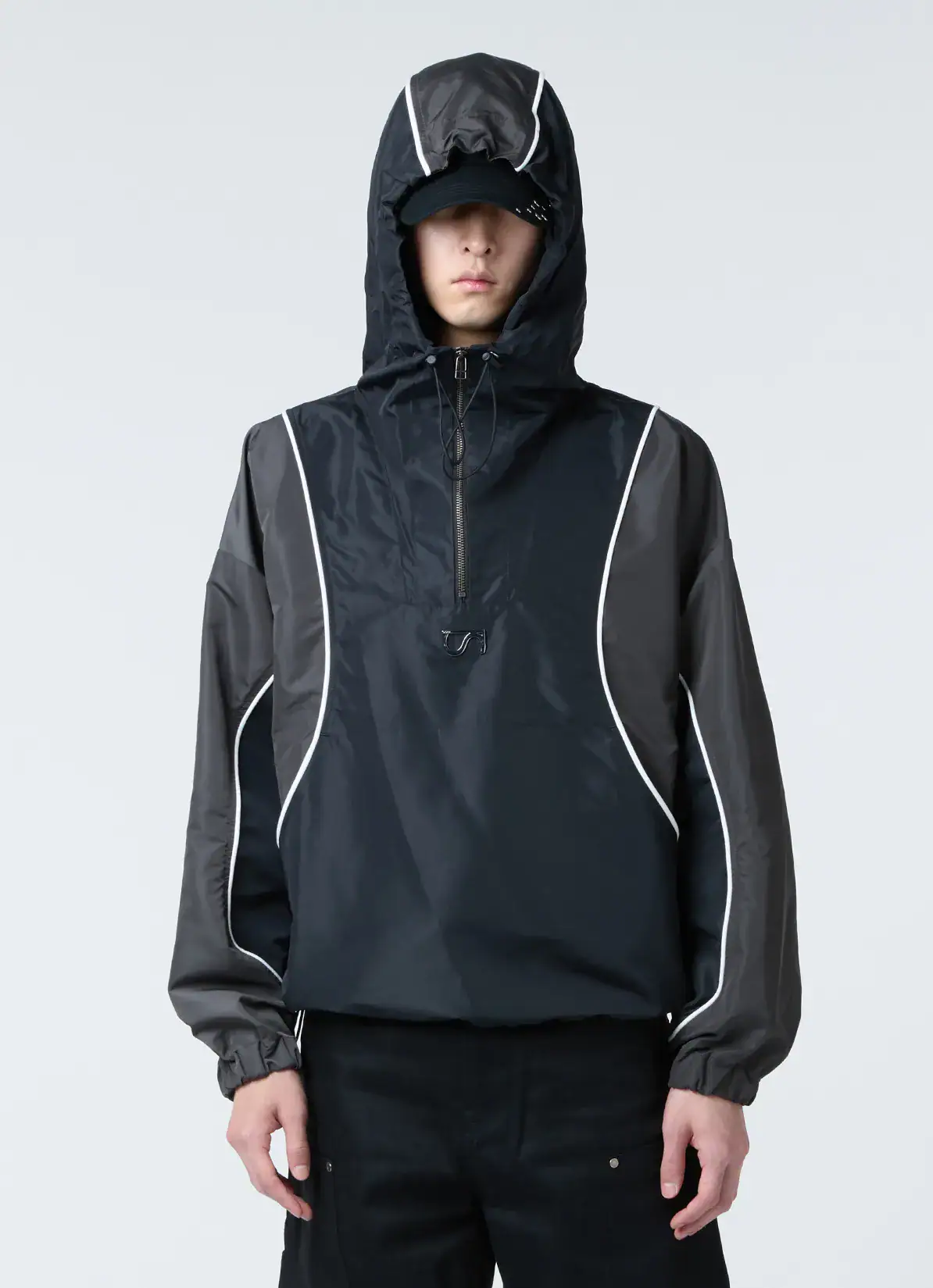 NEW DAVIS PULLOVER - GREY/BLACK (ONLINE EXCLUSIVE) | SHOOP