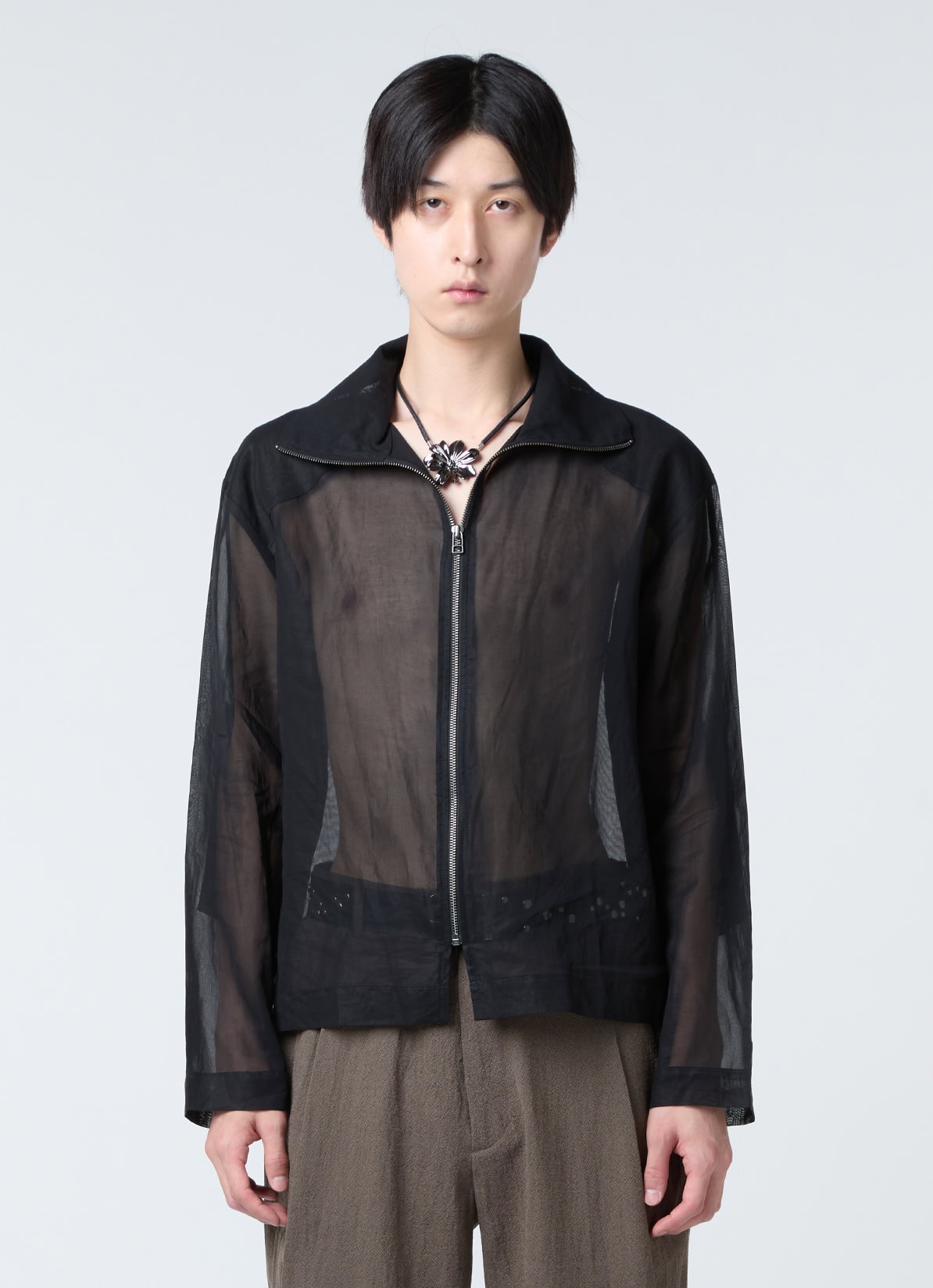 トップス SHOOP TODO WAVE TOP *SHORTSLEEVE HIGHNECK / TITANIUM / プリーツ