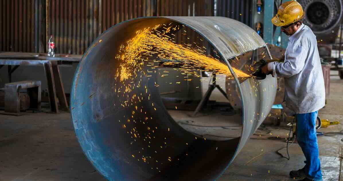 welder in workshop