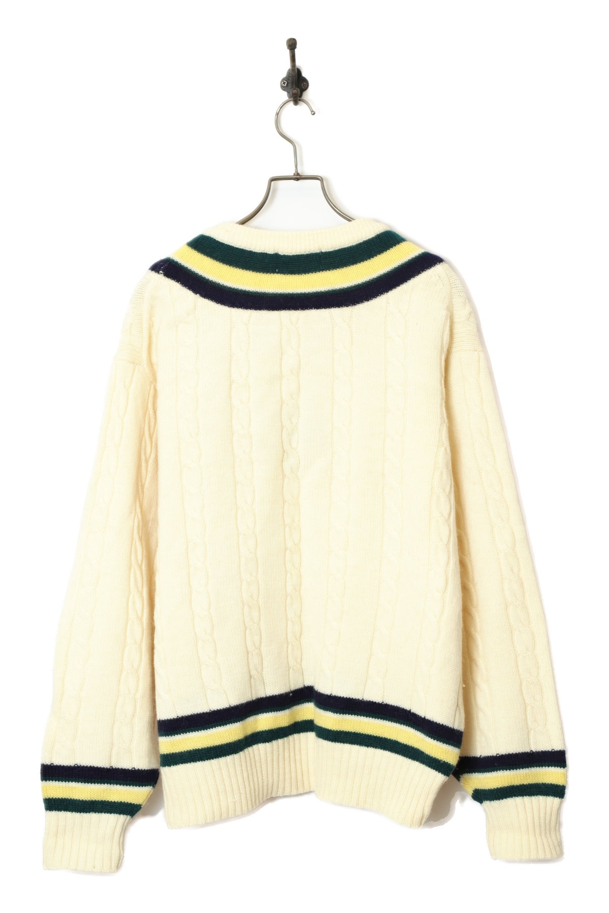 VINTAGE CABLE KNIT SWEATER/XL - 画像 (8)