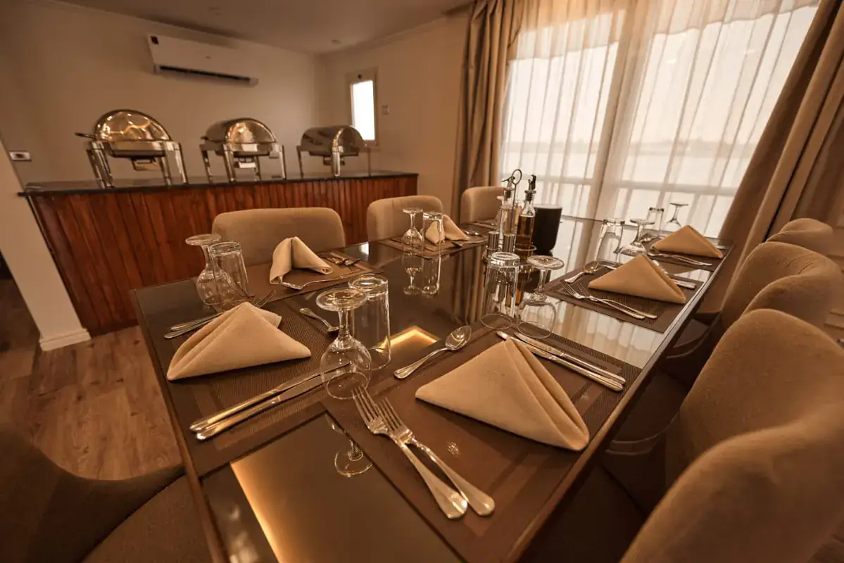Freshly prepared onboard dining buffet