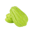 Chayote, also known as vegetable pear, is a type of squash with a mild, slightly sweet flavor and a crisp texture.