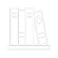 icono blanco libros