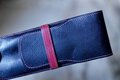 Étui à Stylos Hermes en Cuir Noir – Modèle Deux Places – Bandeau Rouge – vue 2