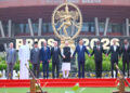 PM in a group photograph with BRICS leaders on the sidelines of the 18th BRICS Summit at Bharat Mandapam, in New Delhi on September 12, 2026.