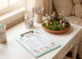 Fairy Garden Kids Chore Planner Sheet