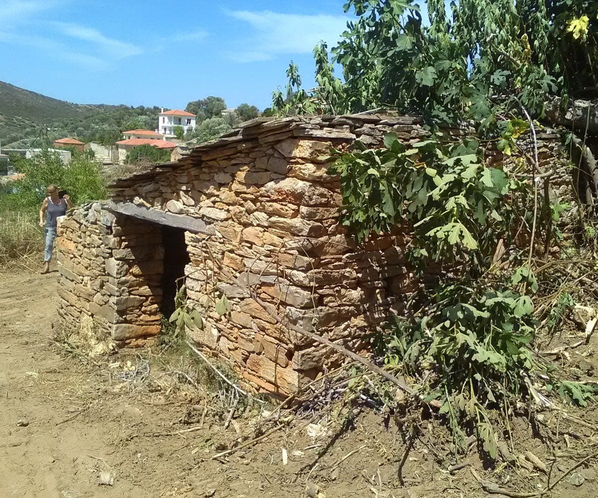 Evia Koskina land and derelict outbuildings