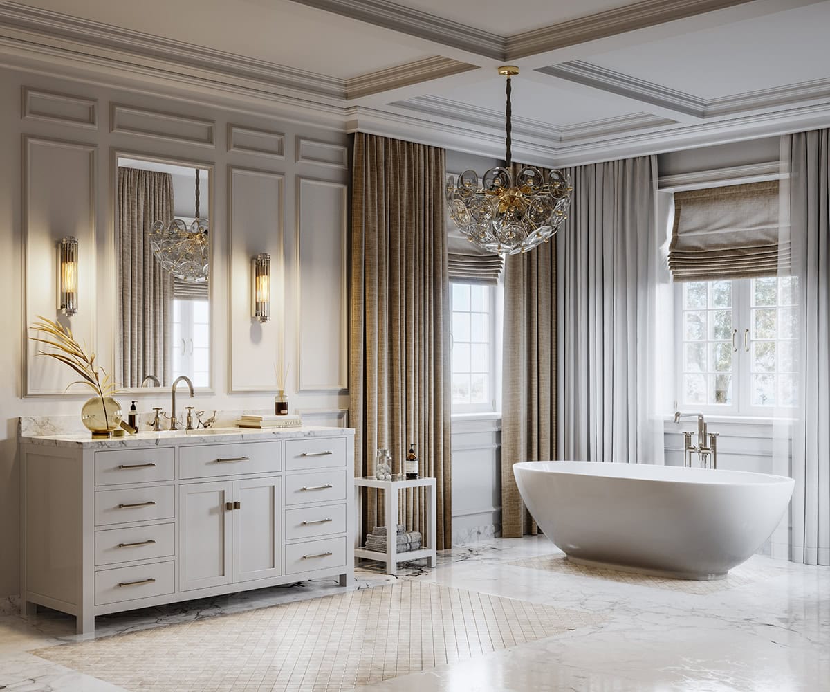 Contemporary interior of a luxury bathroom Bathroom Remodeling trends