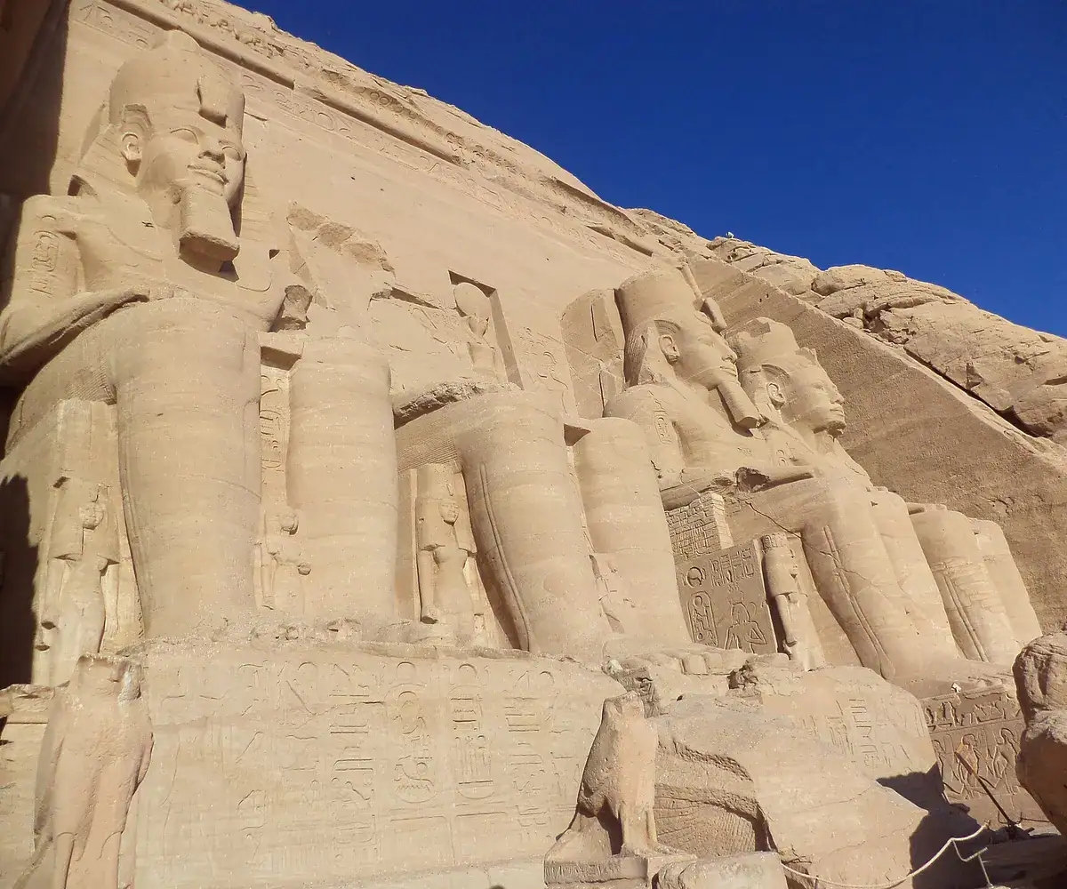 Colossal statues of Ramesses II at Abu Simbel Temple