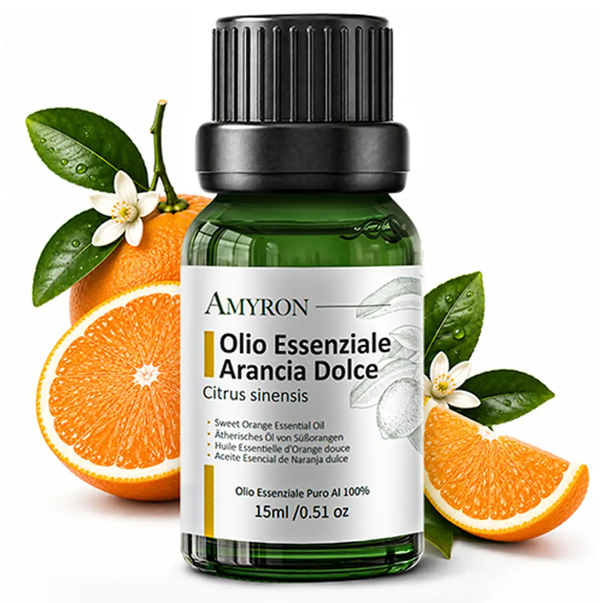 Olio Essenziale Arancia Dolce 15 ml puro 100% AMYRON origine Sicilia Made in Italy