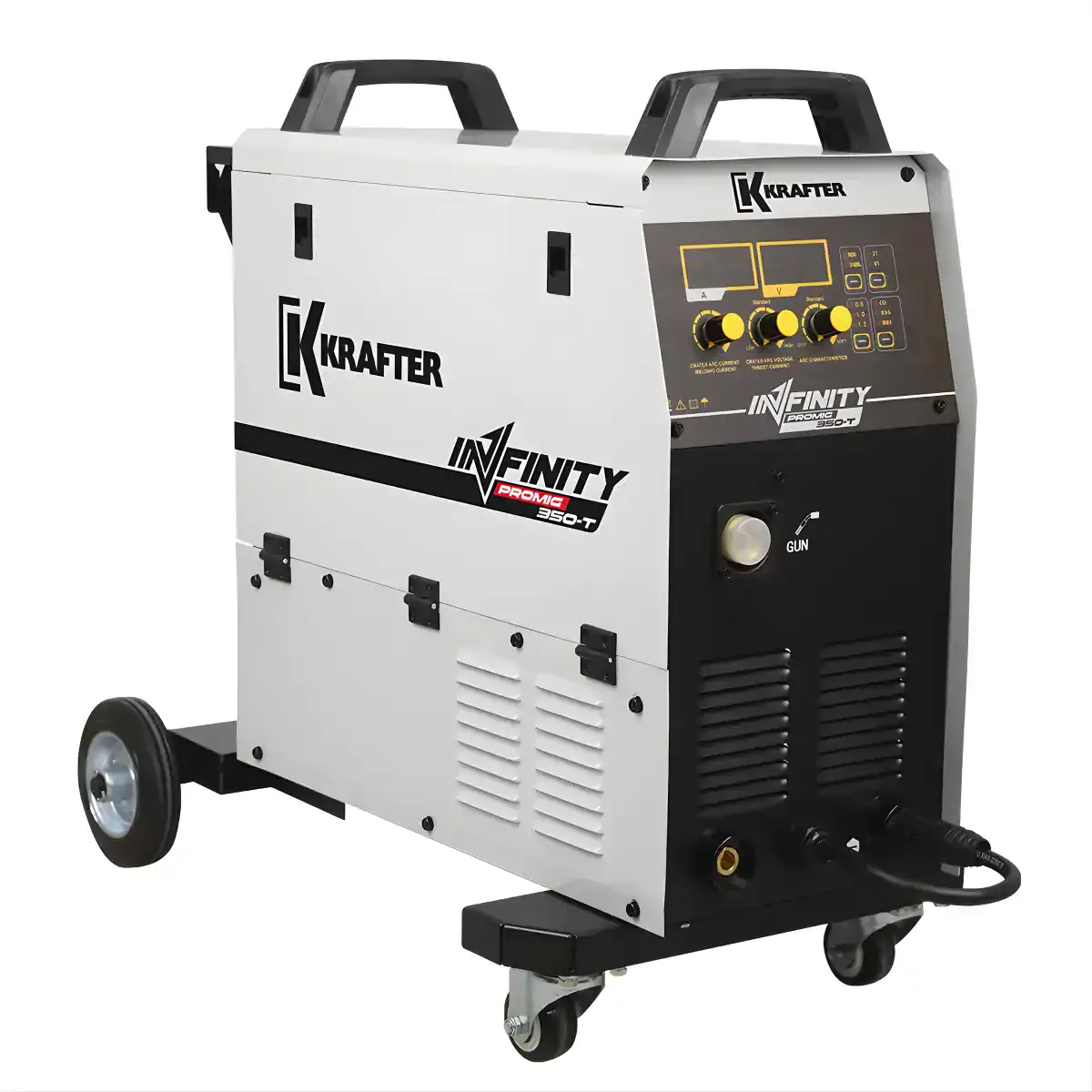 Soldadora Inverter 15 KVA, 40 - 350 A, 380 V, Electrodo 0,8- 1,6 mm / Krafter INFINITY PROMIG-350T