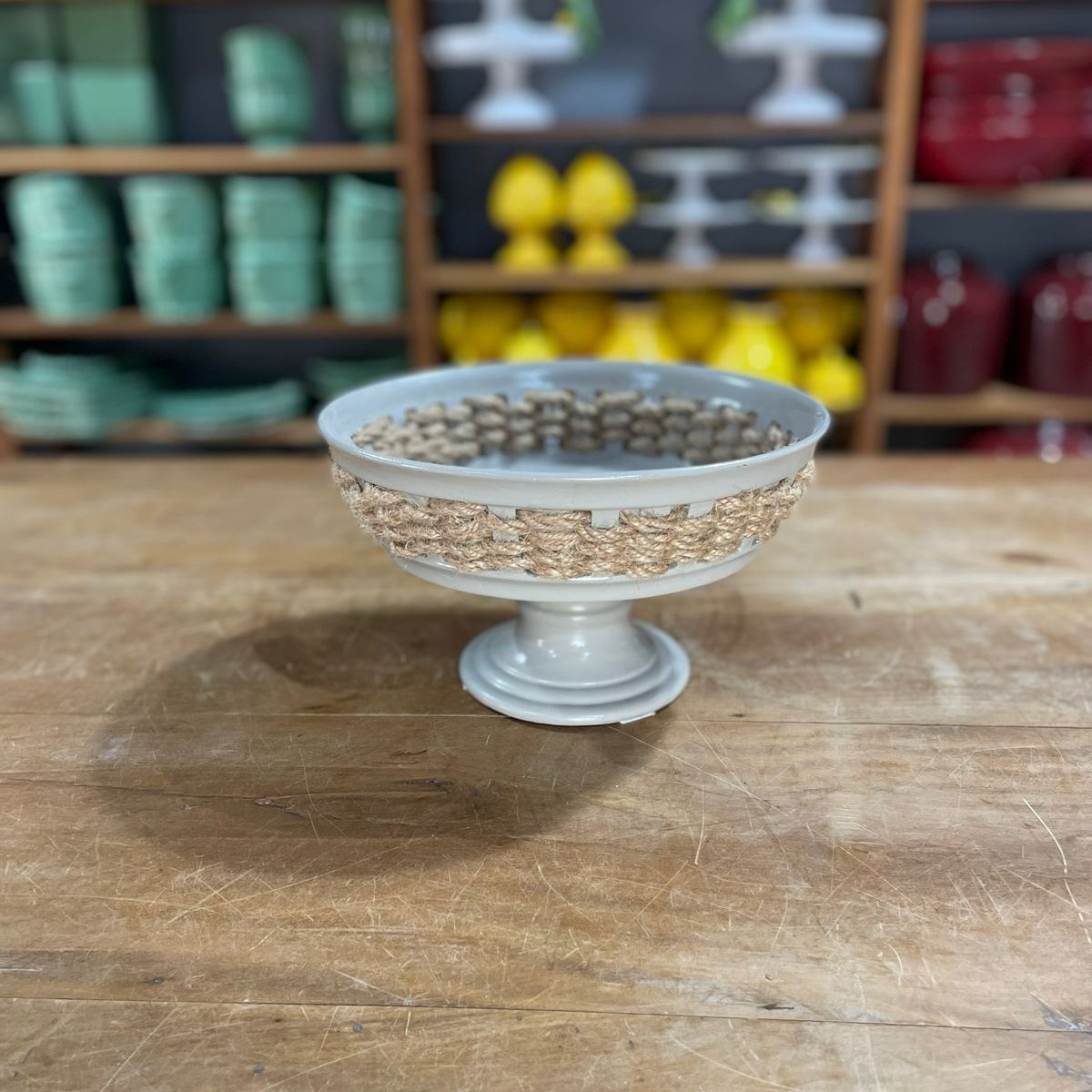 FRUTEIRA GRADE COM CORDA PORCELANA BEGE