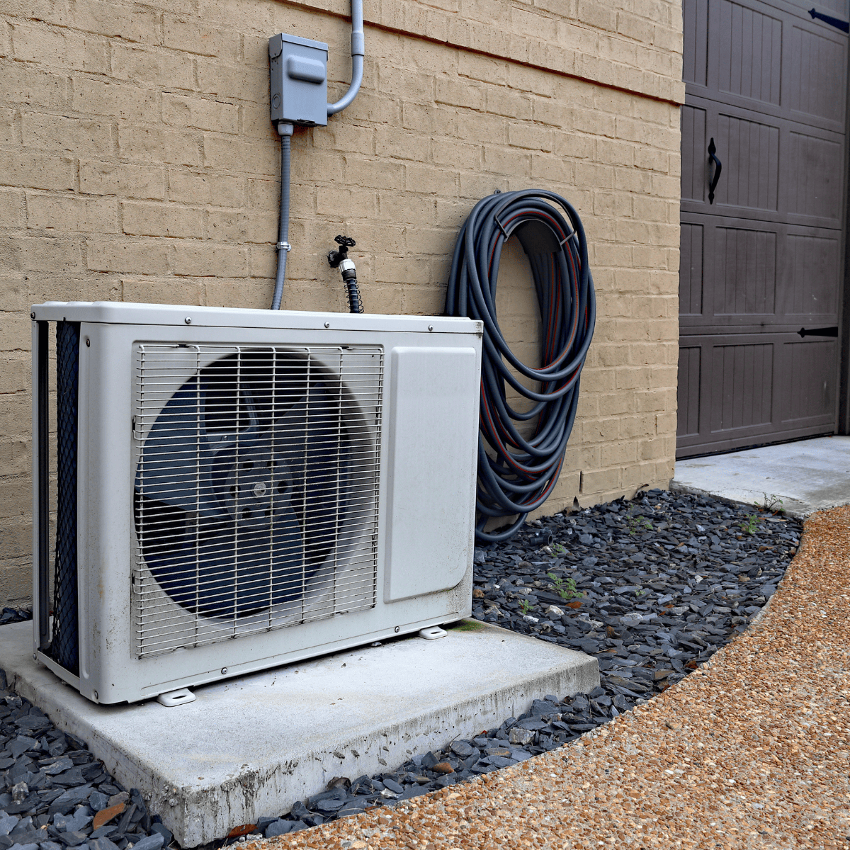 Photograph of mini split system condenser