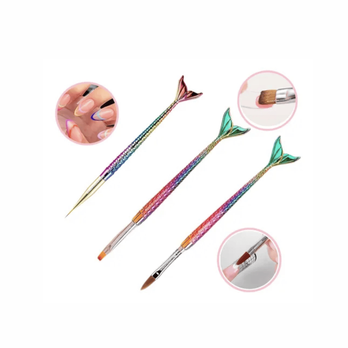 قلم طراحی ناخن، براش طراحی ناخن، قلم موی ناخن، قلم دیزاین ناخن، قلم حرفه‌ای ناخن، قلم ناخن پری دریایی، ابزار طراحی ناخن، قلم طراحی جزئیات ناخن