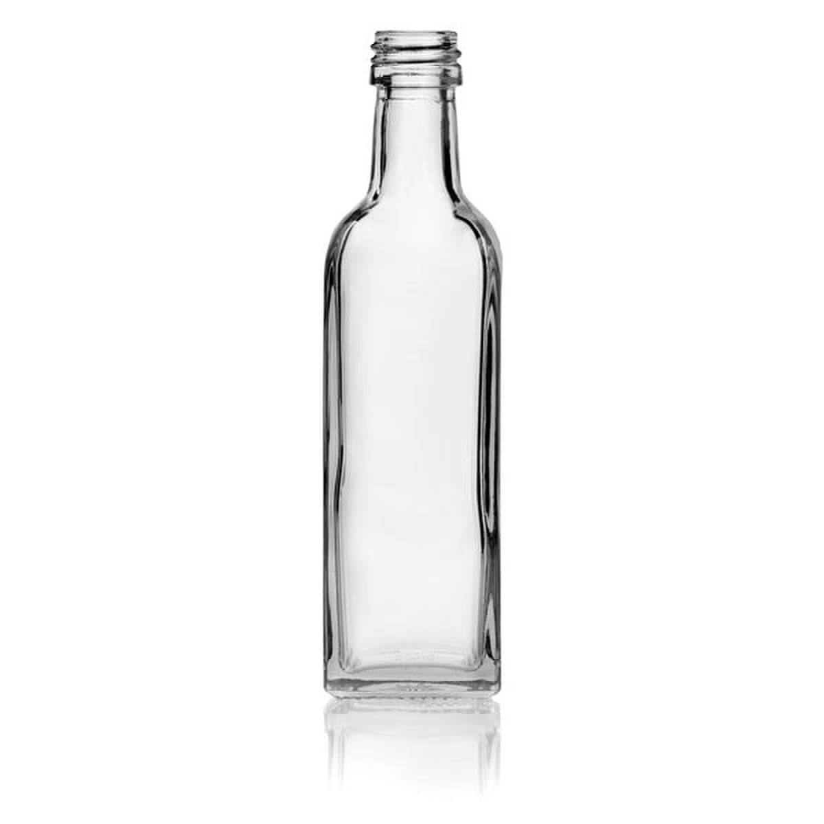 Garrafa de azeite de oliva Marasca de vidro de 60ml em miniatura