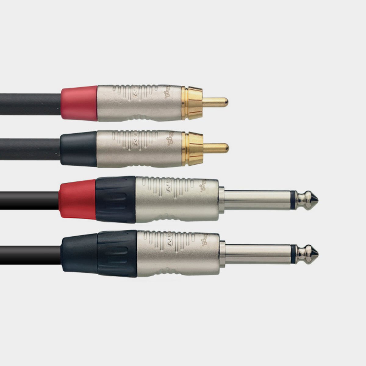 Stagg N-Series RCA to 1/4" Plug Twin Cable