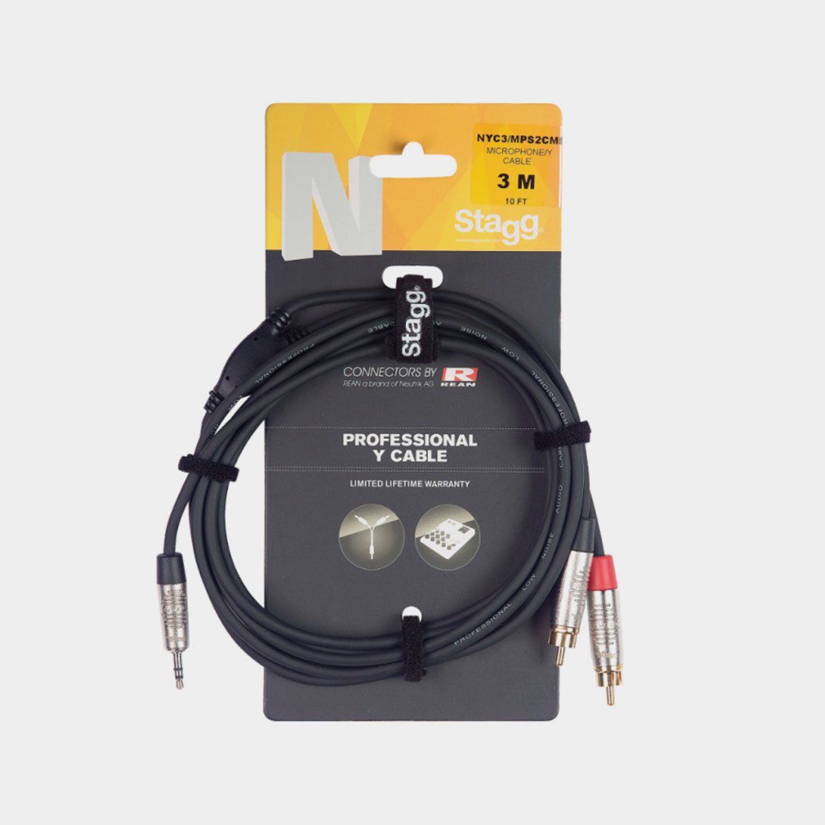 Stagg N-Series 1/8" Plug to 2 x RCA Y-Cable