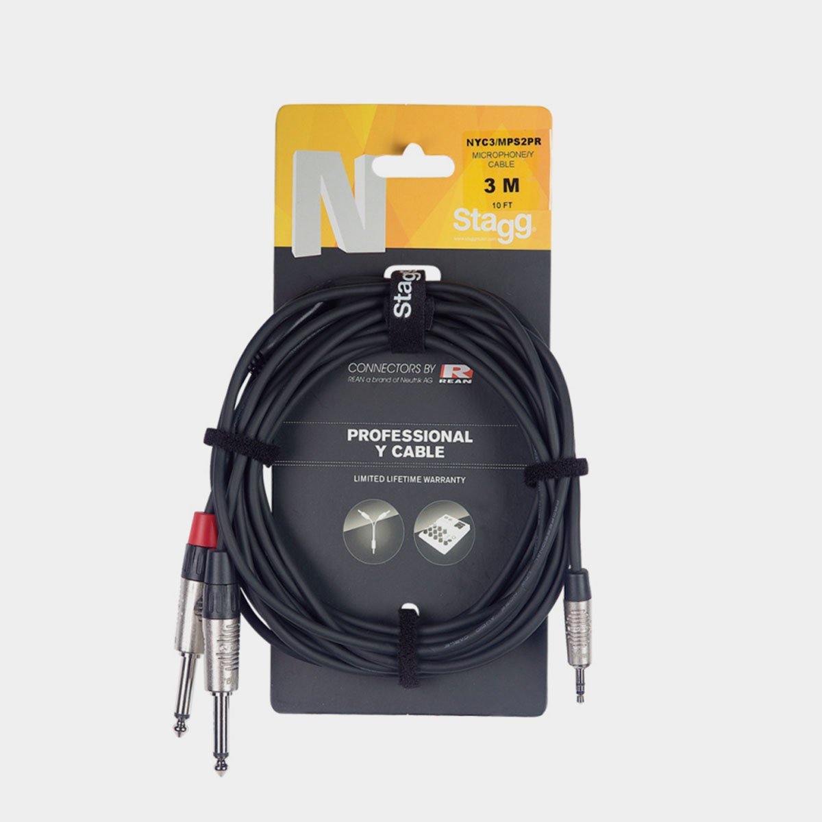 Stagg N-Series 1/8" Plug to 2 x 1/4" Plug Y-Cable