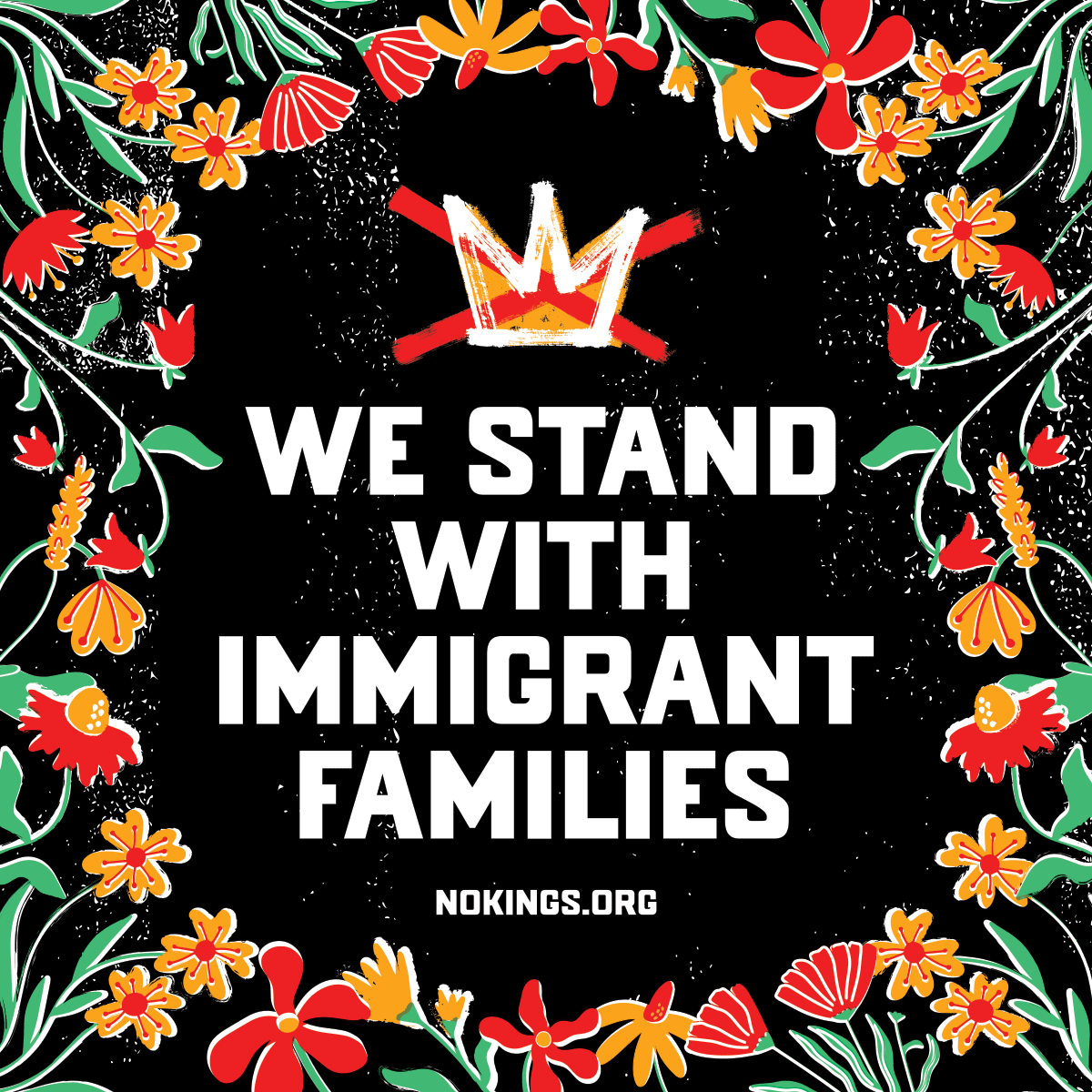 We stand with immigrant families sign