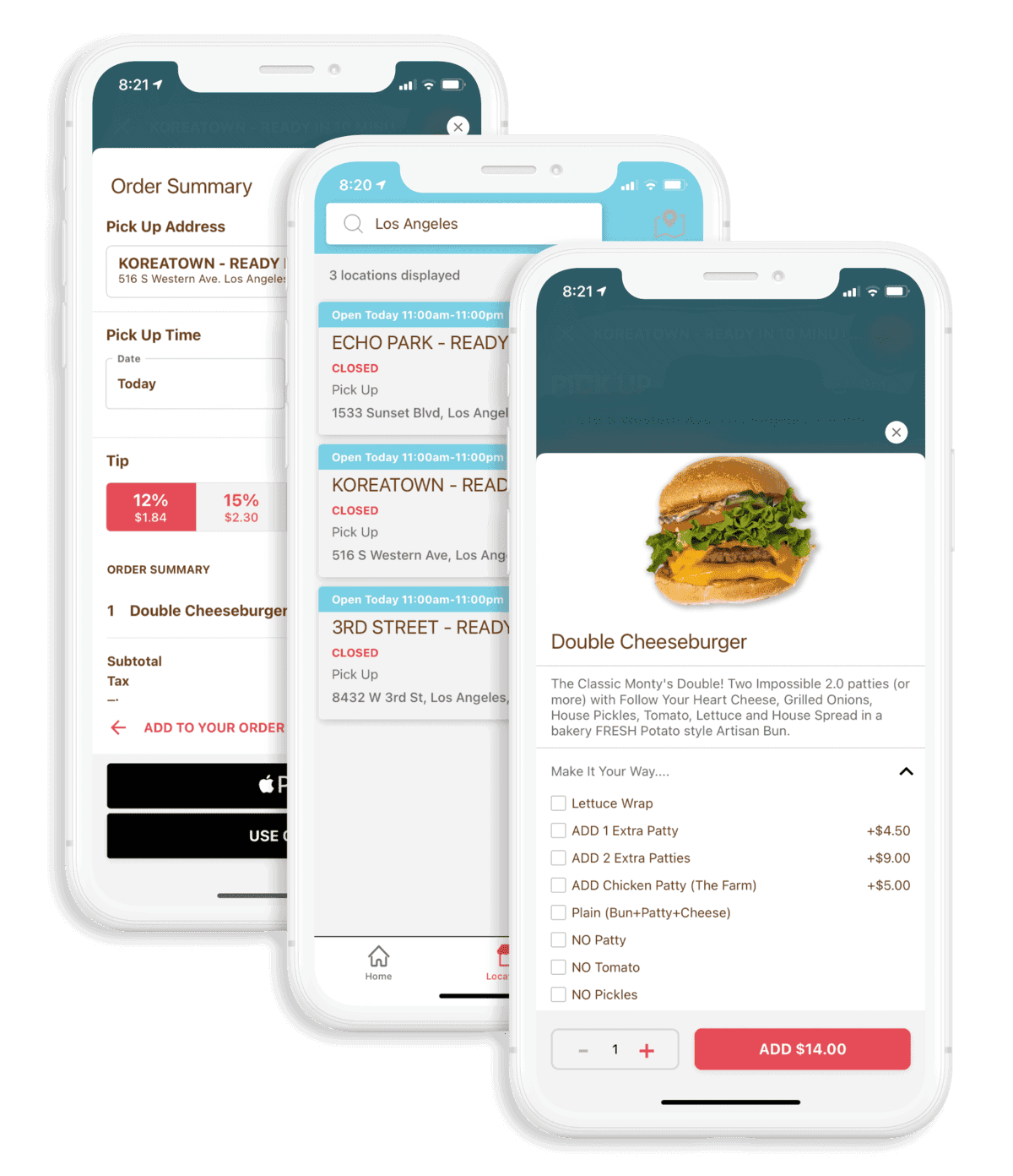 Monty's Good Burger online ordering, CardFree