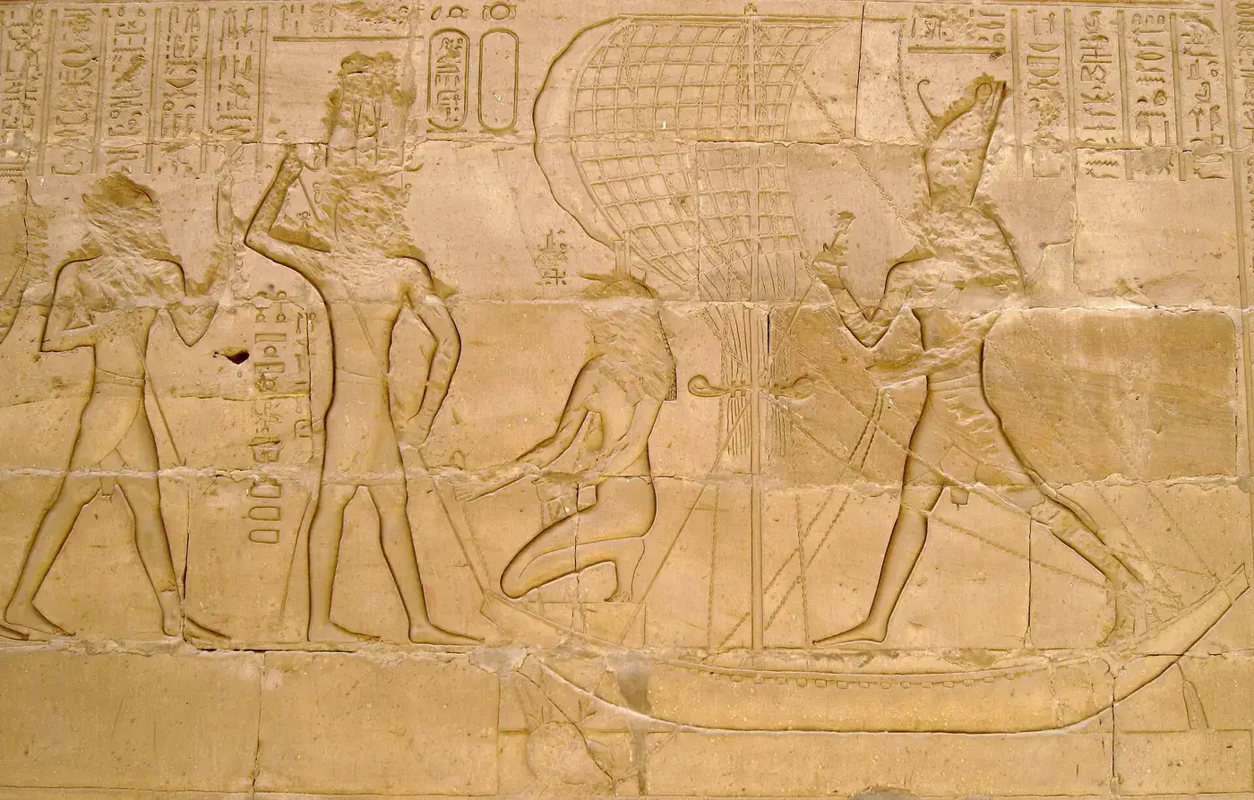 Horus ritual relief at Edfu Temple