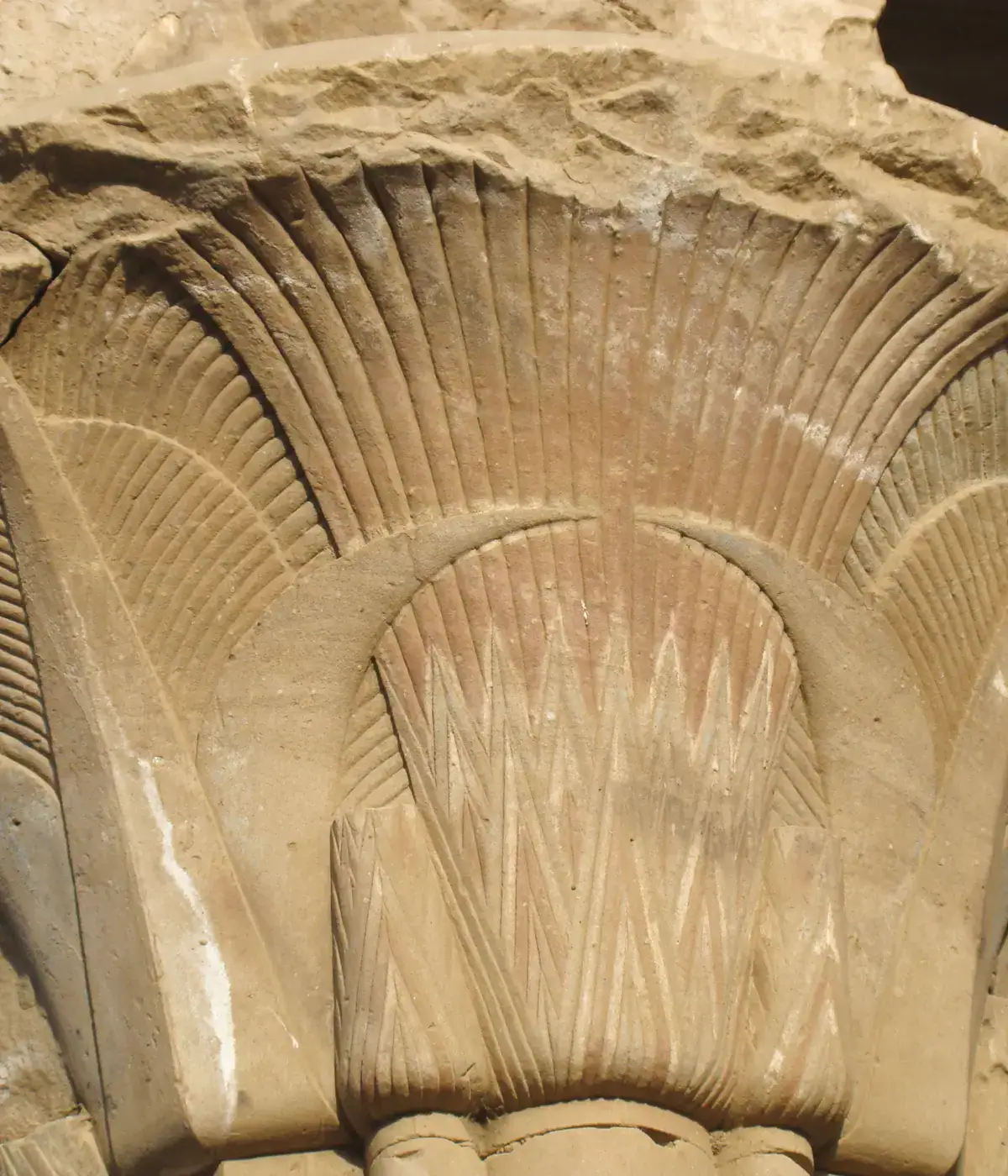 Lotus column capital from the mammisi at Edfu Temple