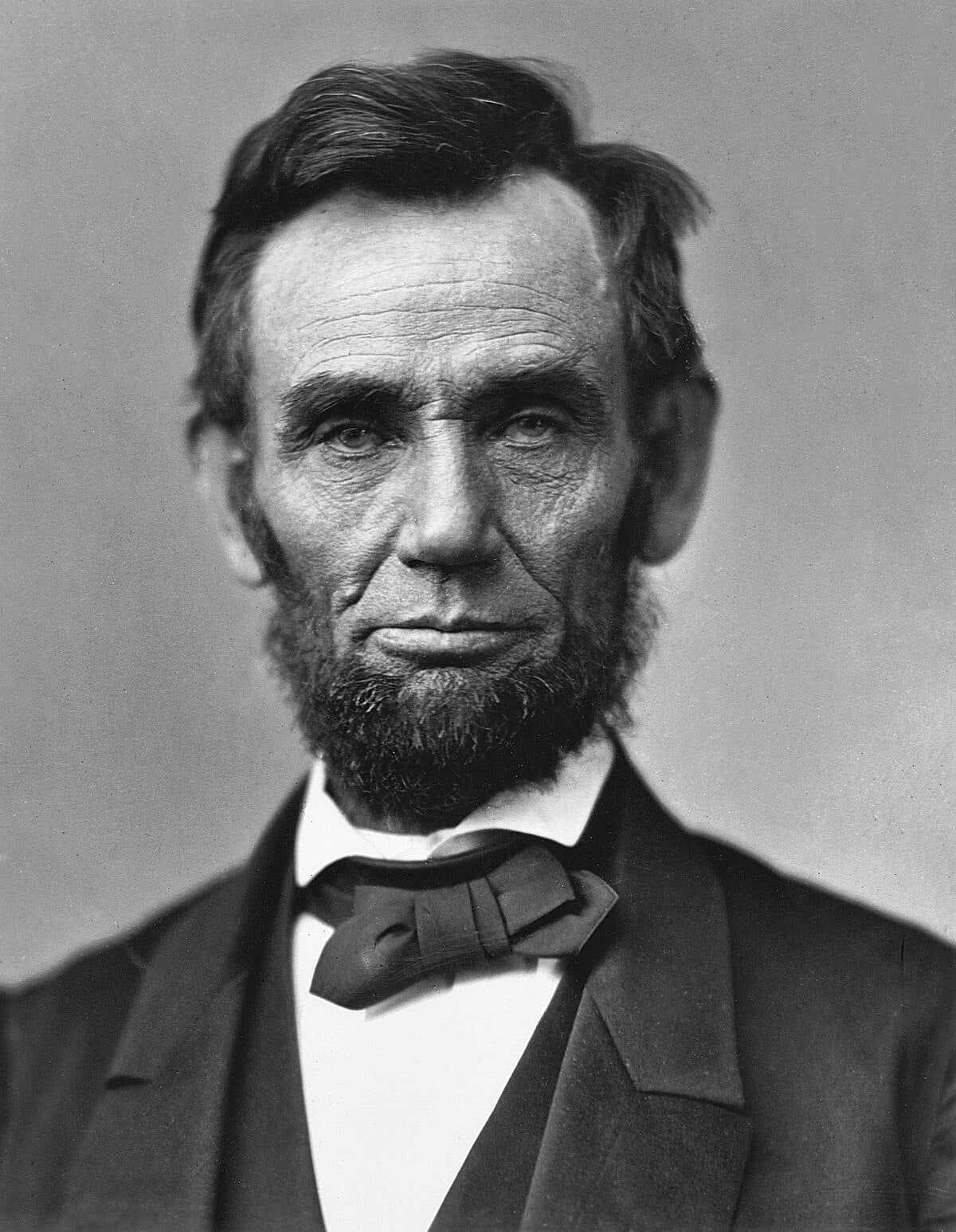 Historical Figures Photograph of Abraham Lincoln, who championed the principle that freedom is a universal right that must not be denied to others.