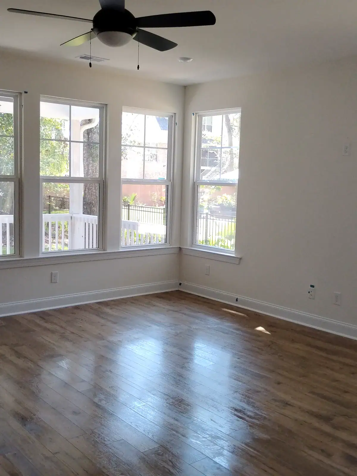Interior Cleaning Projects Clean hardwood flooring in a home prepared for a Realtor showing by DSS Cleaning