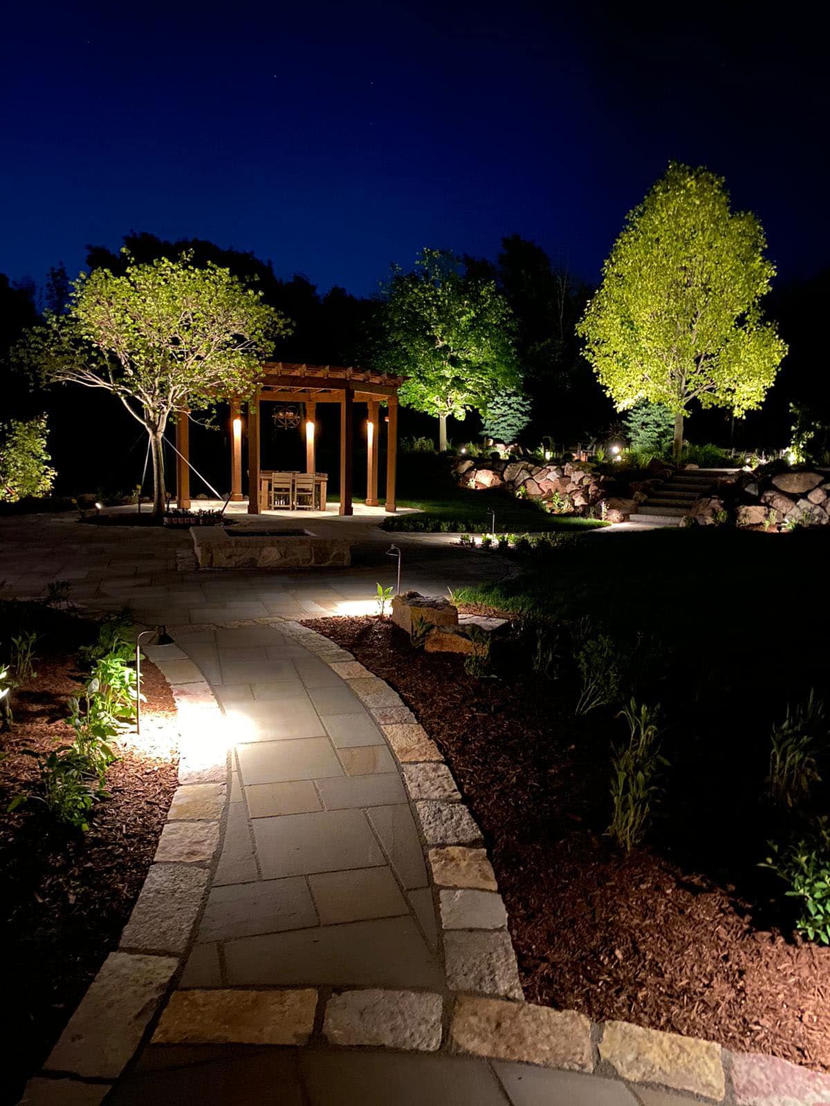 garden at night