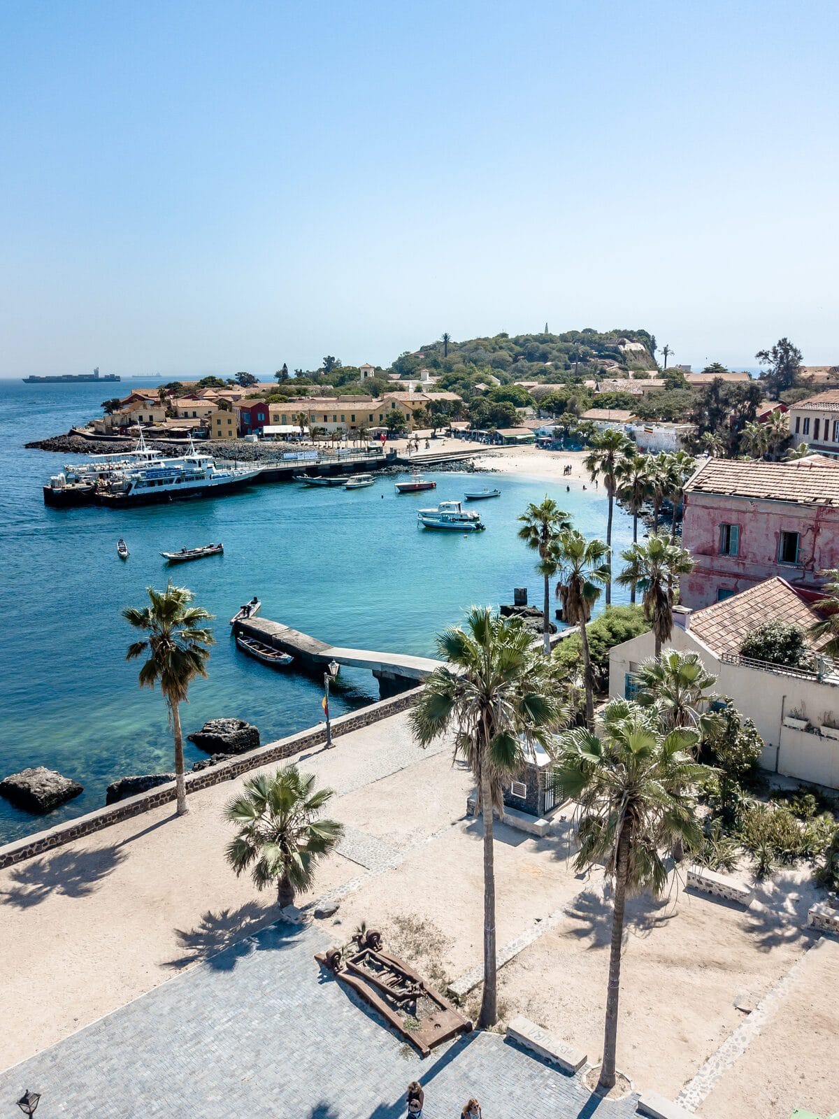 Goree vue aerienne drone, Sénégal