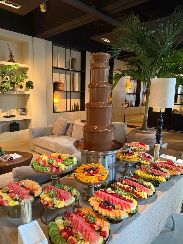 Chocoladefontein met fruit