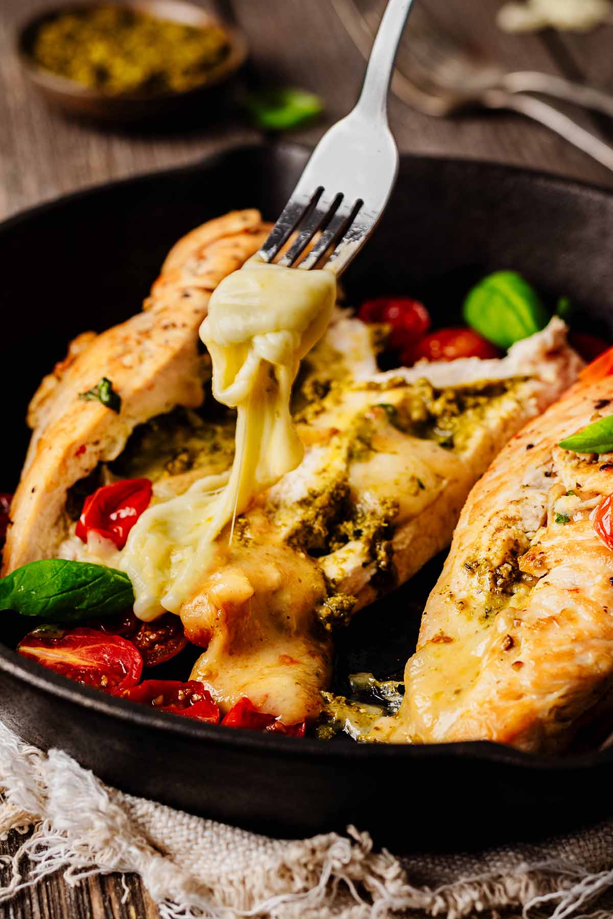 Mozzarella Stuffed Chicken Breasts - Heavenly Home Cooking