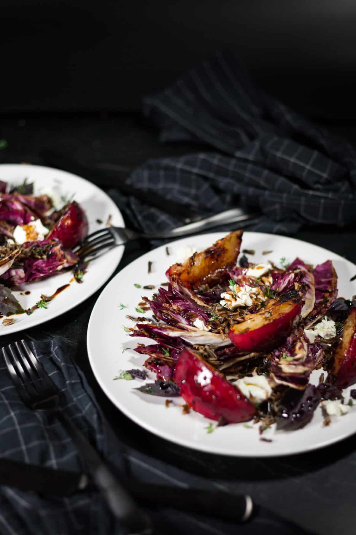 Grilled Radicchio Plum Salad