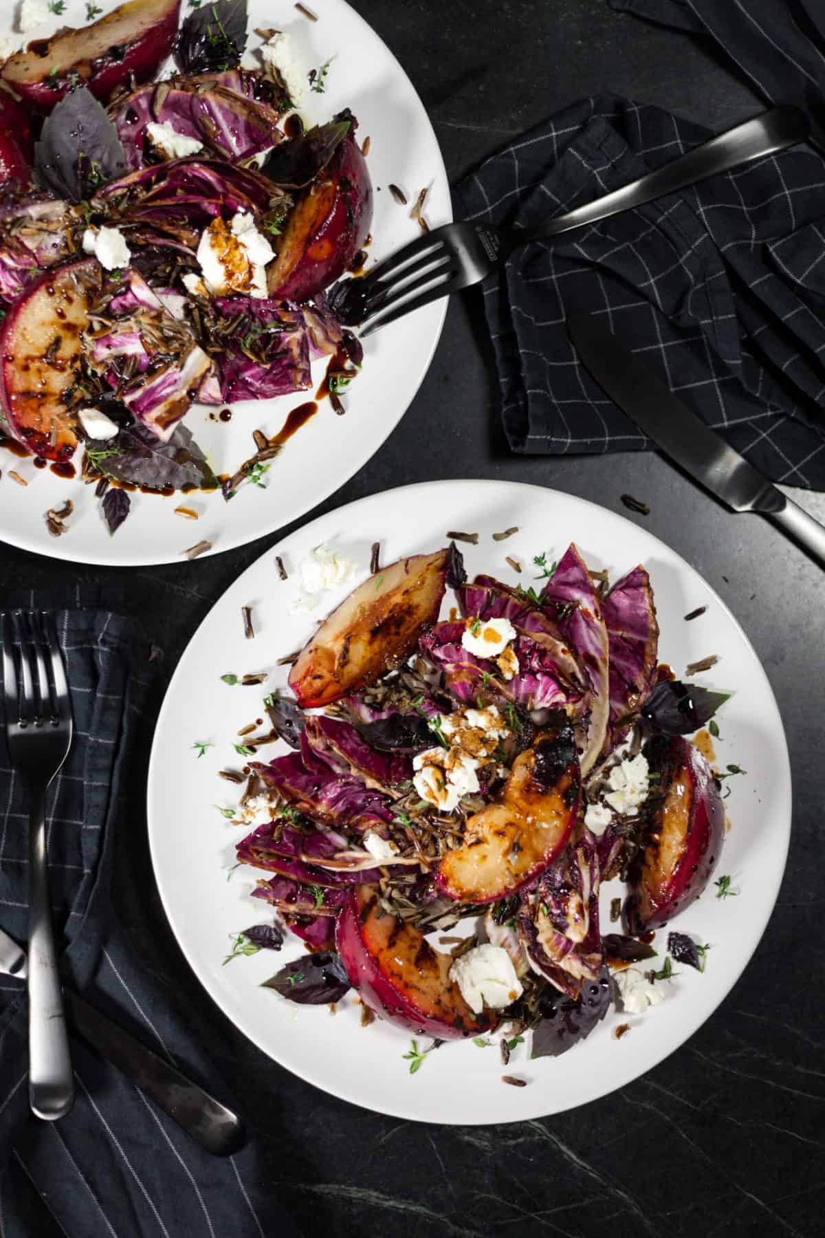 Grilled Radicchio Plum Salad