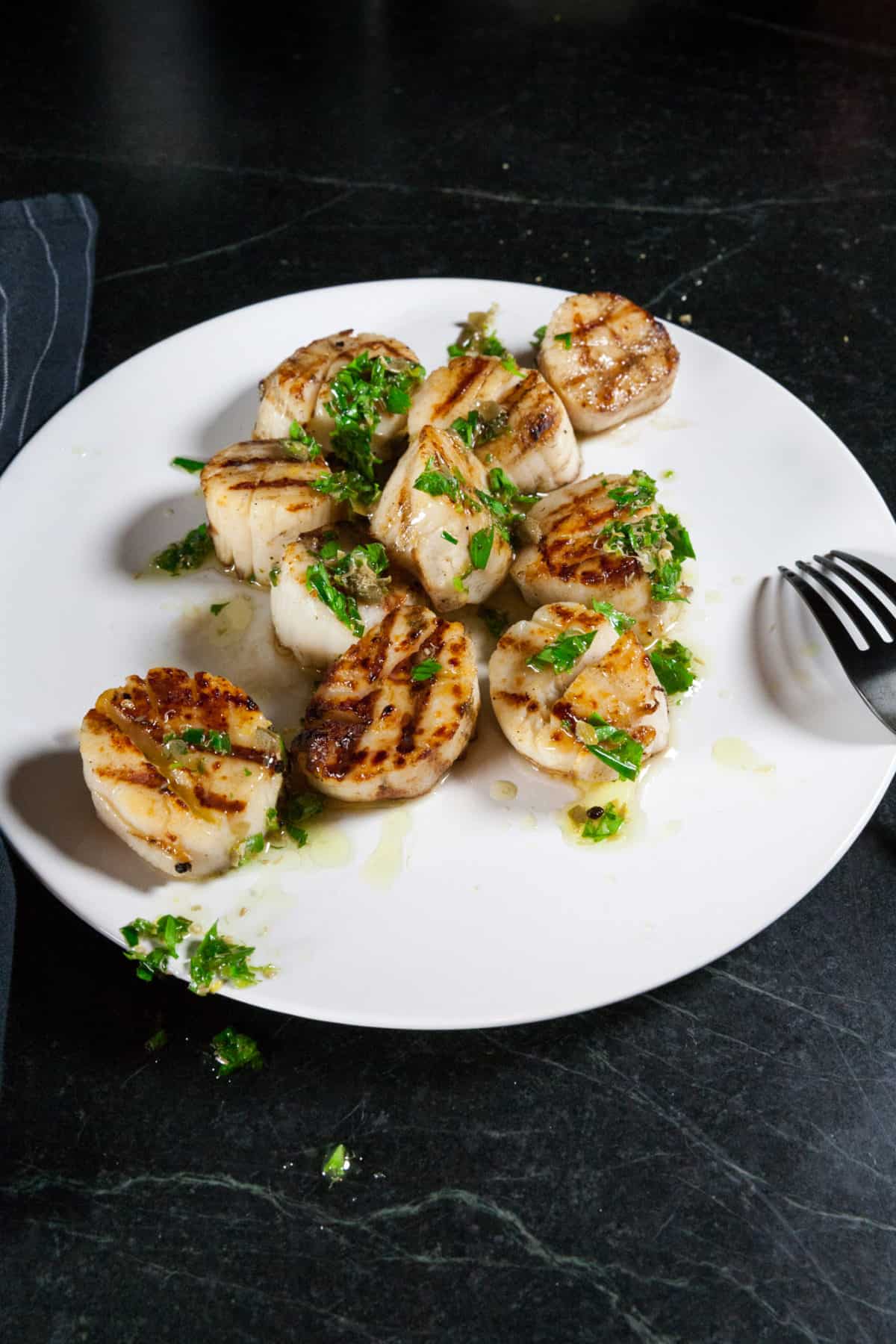 Grilled Scallops with Summer Chimichurri